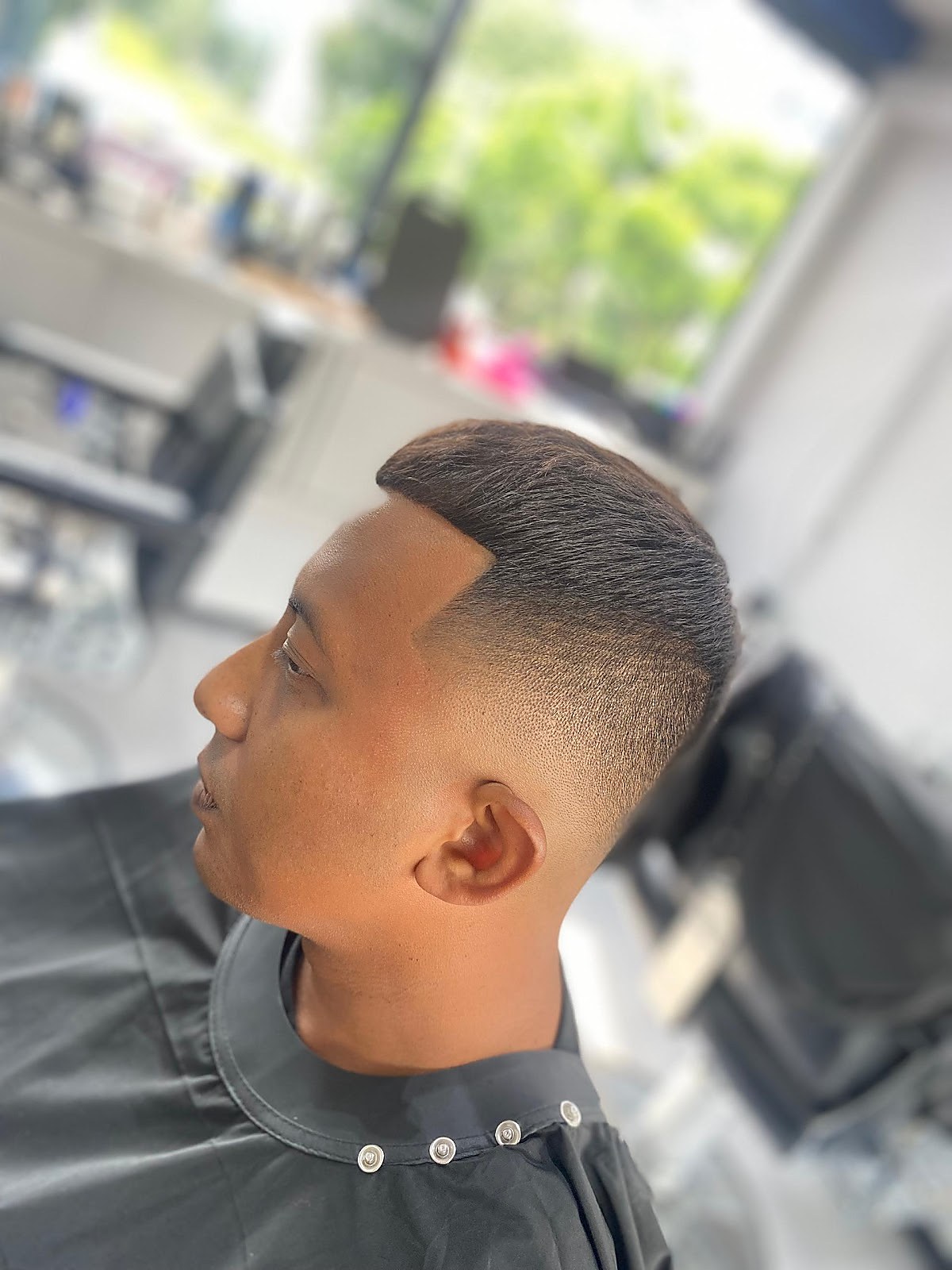 Men's fade haircut result