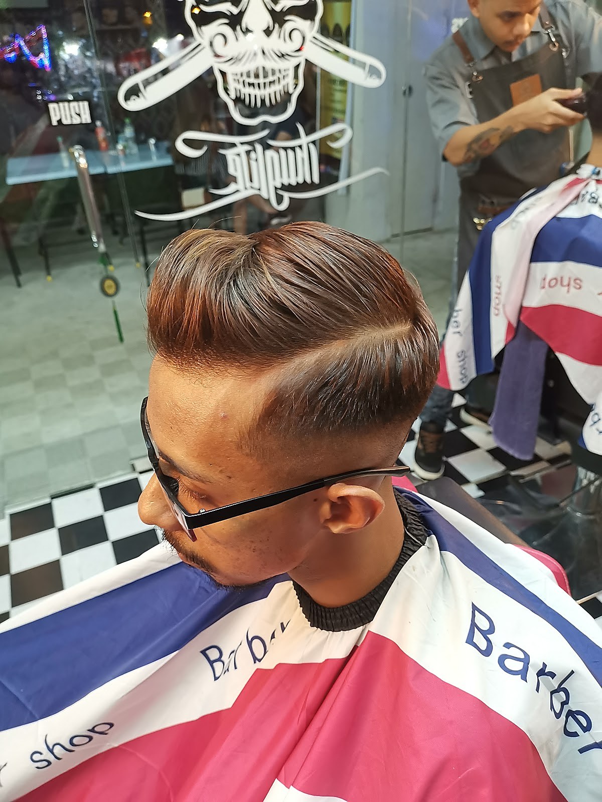 Men's haircut and fade style