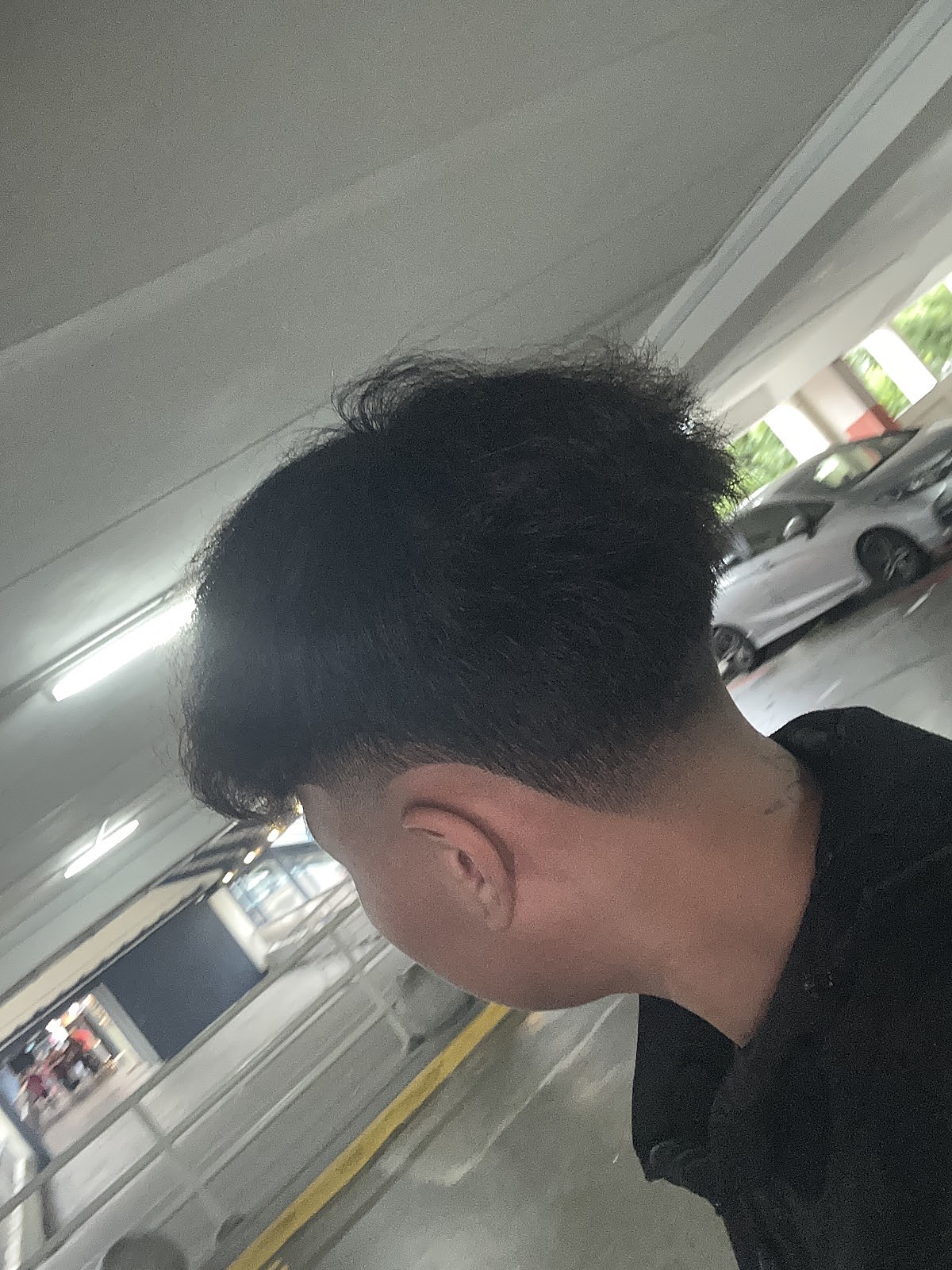 Hair styling updo result