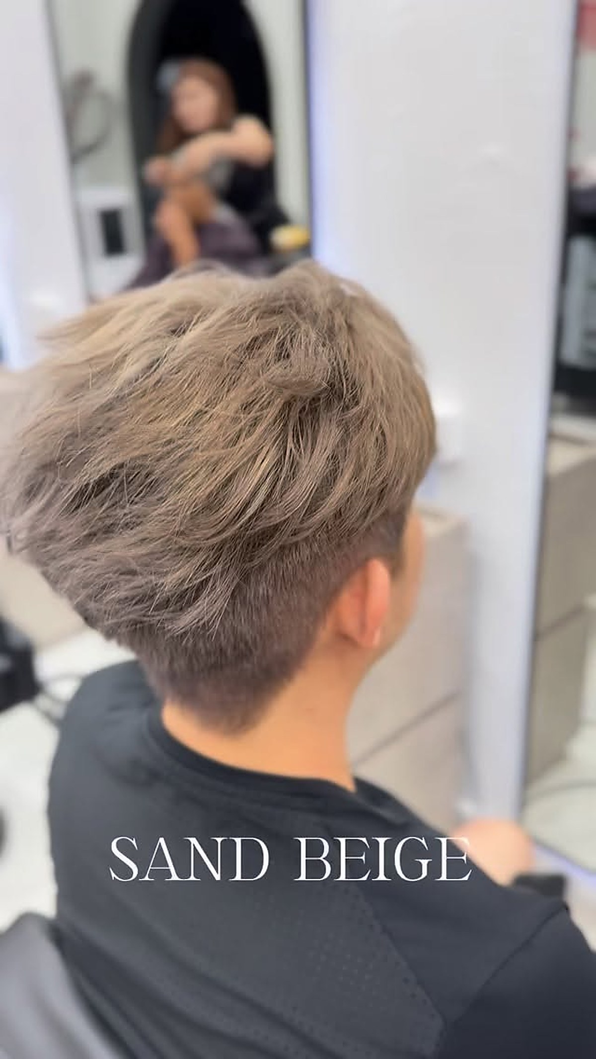 Soft sand beige hair color result