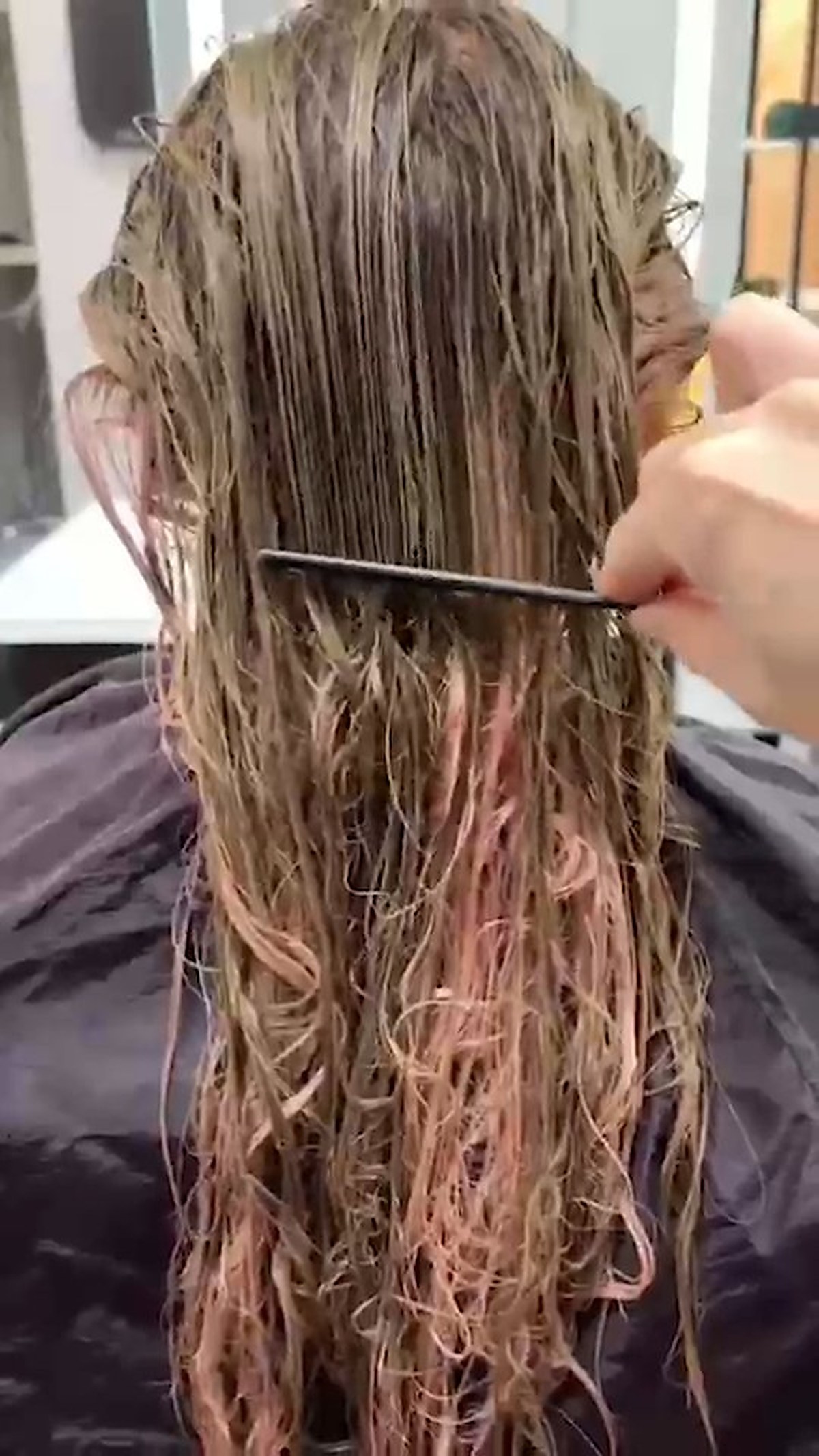Long hair styling and finish